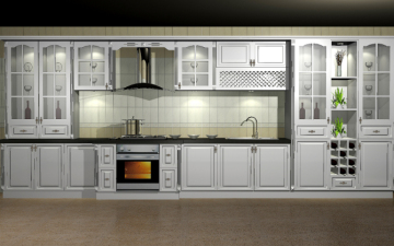 Classic Black White Paint Kitchen Cabinet