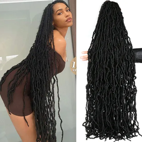 36 inch New Faux Locs Crochet Hair  Extended New Soft Locs Crochet Hair Pre Looped Synthetic Crochet Hair for Black Women