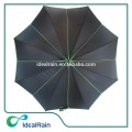 黒のオートオープンユニークなデザインの葉の形状耐風傘