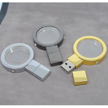 Hot 2021New Design Round Crystal USB Flash Drive