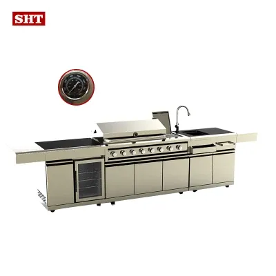 Modual Combination Design BBQ Grill Cabinet with Wine Cooler