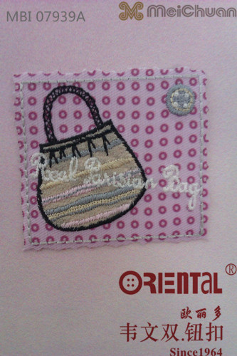 The Fashion Chinoiserie Embroidery Patch with The Handbag Pattern