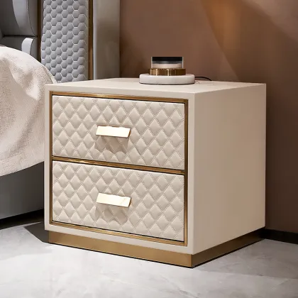 OEM leather nightstand Bedside Table