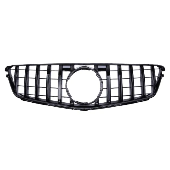 Black New Grille for Mercedes-Benz C-Class W204 Front Replacement