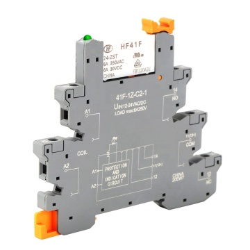 Ultra-Thin Solid-State Relay Module Set 41F-1Z-C4-1: DIN Rail Mounting Design