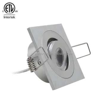 12V 24V ETL Listed 2700K-6500K Recessed Square Puck Lights for Ceiling