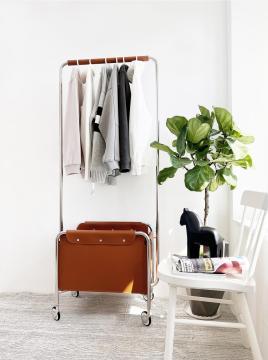 Livingroom Stainless steel Clothes Coat Rack with wheels