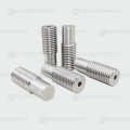 Tungsten alloy rod with thread