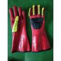 TPR on long cuff PVC anti impact construction work industrial chemical gloves