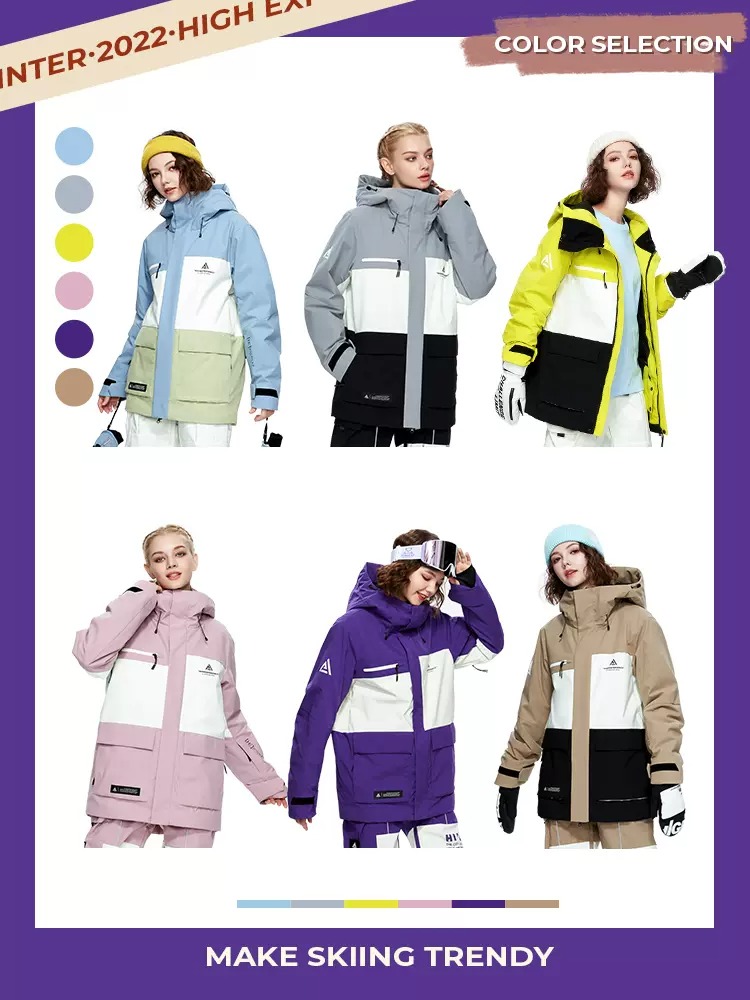 Skiwear waterproof sandwich cotton women