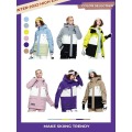 Skiwear waterproof sandwich cotton women