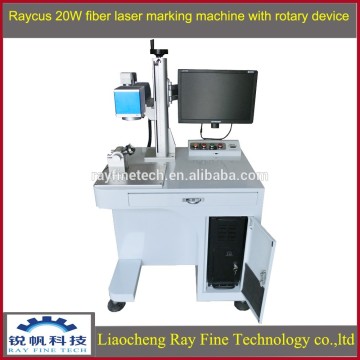 brass aluminum stainless fiber laser marking machine /metal fiber laser engraving machine with rotary axis