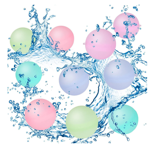 Water balloon playing splash ball