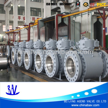 Fire safety gear box cast trunnion ball valve