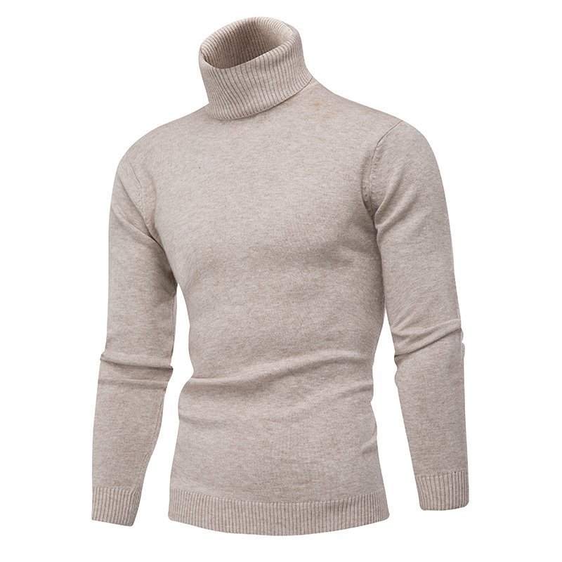 Pull pull à col roulé thermique tricoté pour hommes