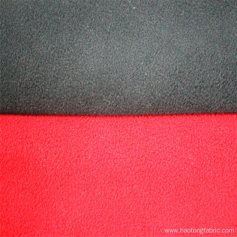 Double Color Polar Fleece Plain Knit Composite Fabric