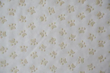 100% Polyester Plastic Dots Dog Footprints Fabric