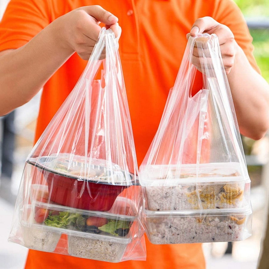 Wholesale Vest Carrier Plastic Shopping Bag for Supermarket Packaging