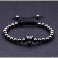 Lion Head Hematite 6MM cuentas redondas pulsera para hombres