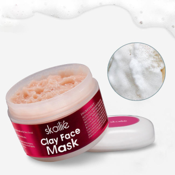 100% Natural Organic Pure Cleansing Bubble Pink Clay Face Mask & Rose Facial Skin Mud Mask - Wholesale