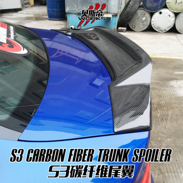 13-16 Au*di S3 Sedan RT Style Carbon Fiber Trunk Spoiler Rear Spoiler GT Wing Trunk Wing