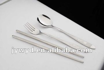Stainless steel chopsticks and spoon fork set