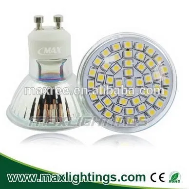 Unique designed led spotlights bulb 48SMD 3528 leds home light 2.6w warm white cheap price GU10 led light