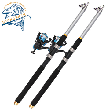 Telescopic Lure Fishing Rod and Reel Set with Accessories for Saltwater Distance Throwing