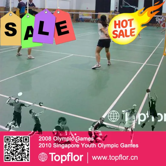 Indoor badminton sports flooring pvc sports mats best sales flooring