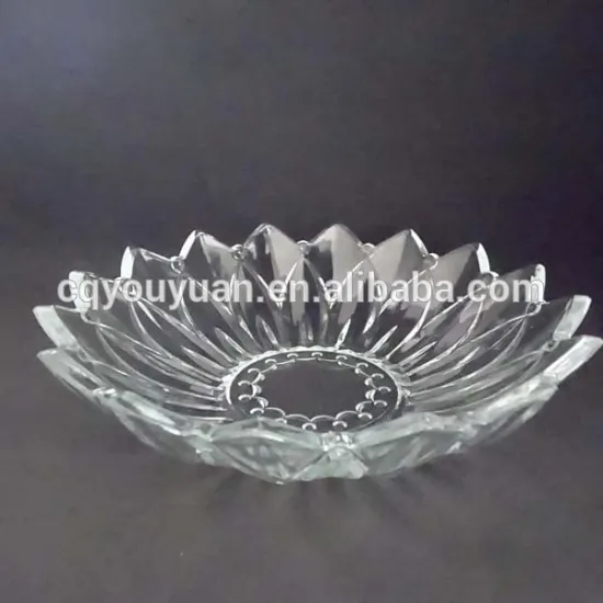 Lotus shape glass plates for fruits