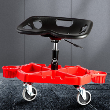 Rolling Stool with Tool Tray for Auto Detailing and Mechanics