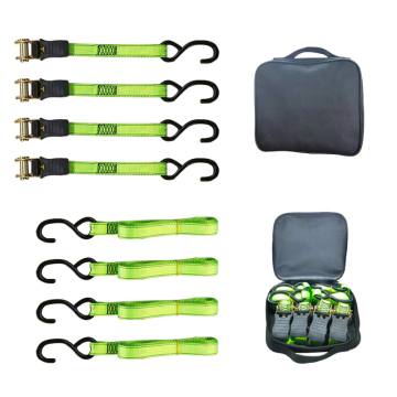 Custom Print Motorcycle Tie Down Straps 4-Pack, 1 Inch, 800kg Rated