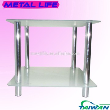 BA-3102S44 Chrome tube taiwan glass bathroom corner shelf