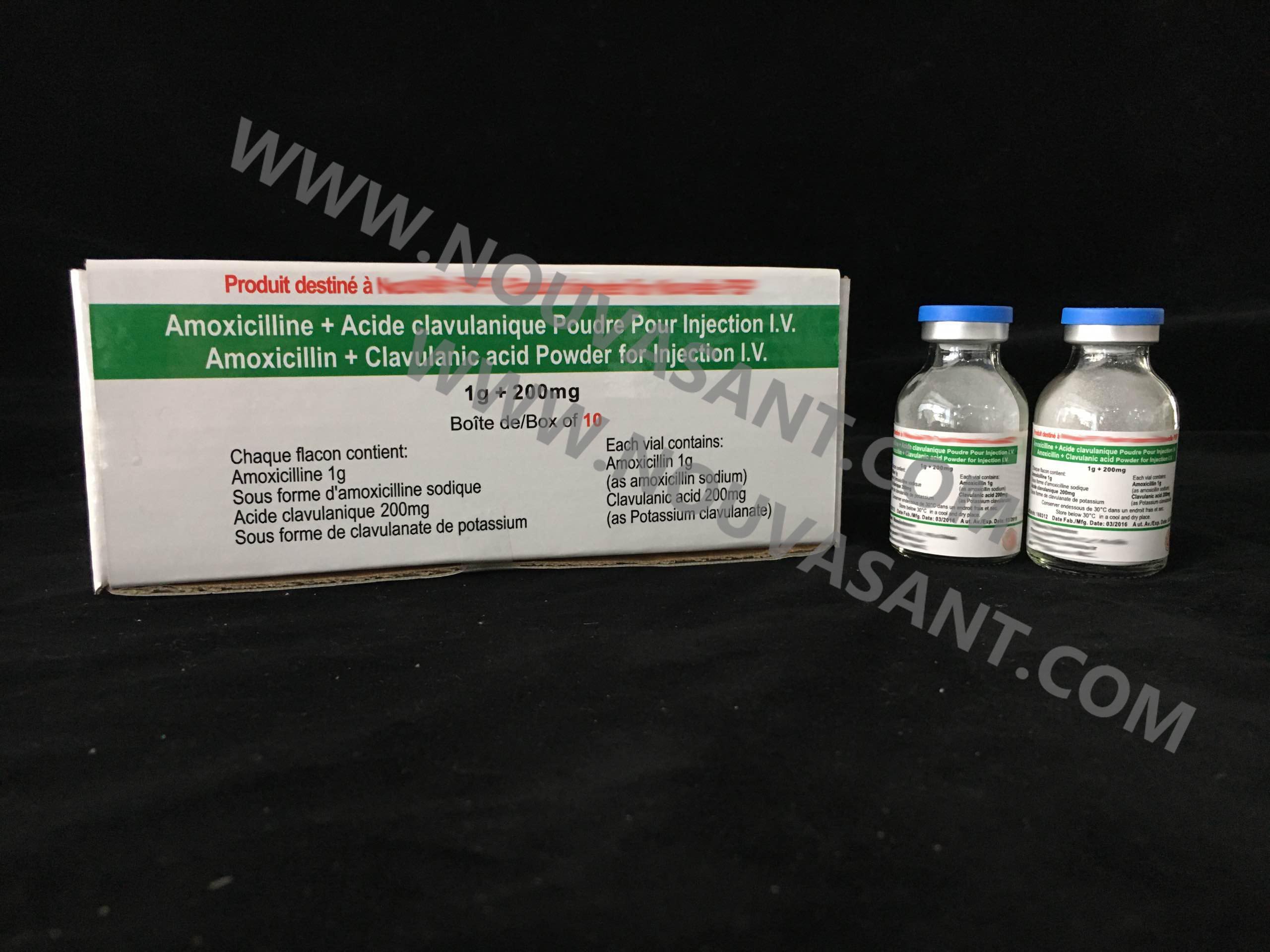 Amoxicillin+clavulanic acid for injection 1