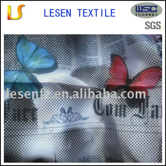 satin printed fabric for cloth