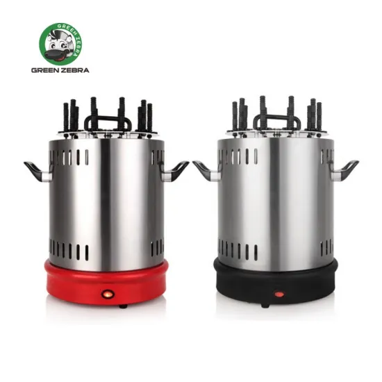 Smokeless Vertical Rotating BBQ Rotisserie: 6pcs Stainless Steel Skewers for Electric Skewer Grill