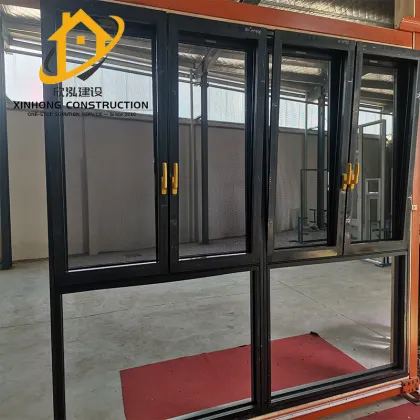 Aluminum Casement Windows, Inverted Balcony Kitchen Design with Toughened Glass Doors and Windows