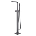 Free Standing Matte Black Floor Mount Bathtub Faucet