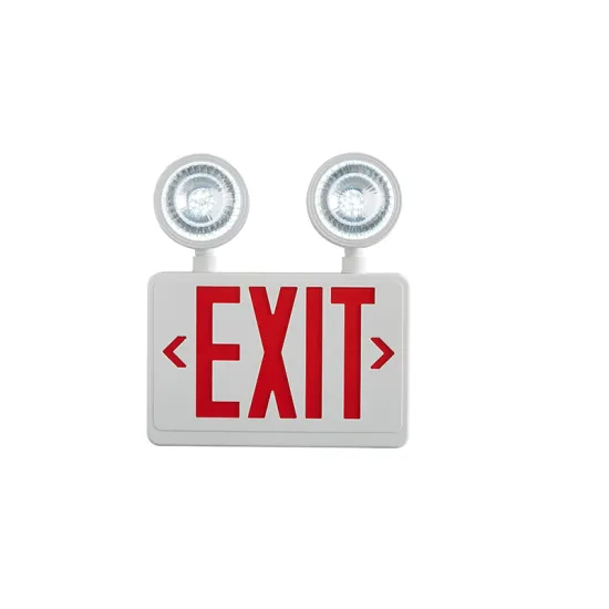 2x3W Double Head Emergency Light with Exit Sign