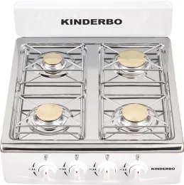 Four Brass Burner Stove Stainless Steel Gas Cooker