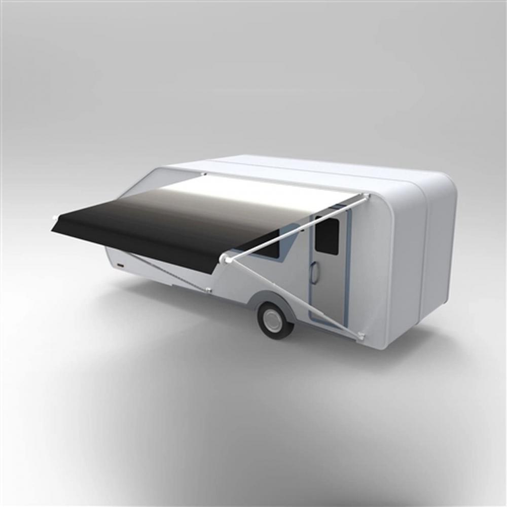 RV Retractable Manual Markising Trailer Patio Black Fade