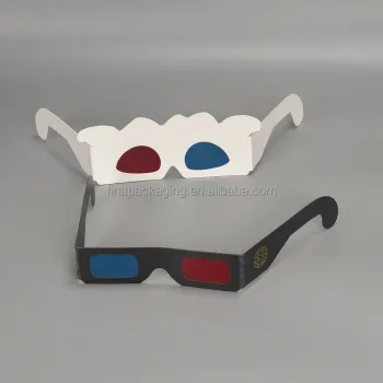 Custom Disposable 3D Paper Glasses for Holidays - Cheap Cinema Anaglyph Red Blue Cyan