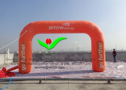 commercial PVC Tarpaulin inflatable orange arch door for advertising
