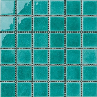 Mosaico de piscina de cor verde clássica de 6mm