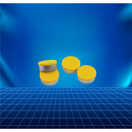 yellow aluminium and plastic cap for vial