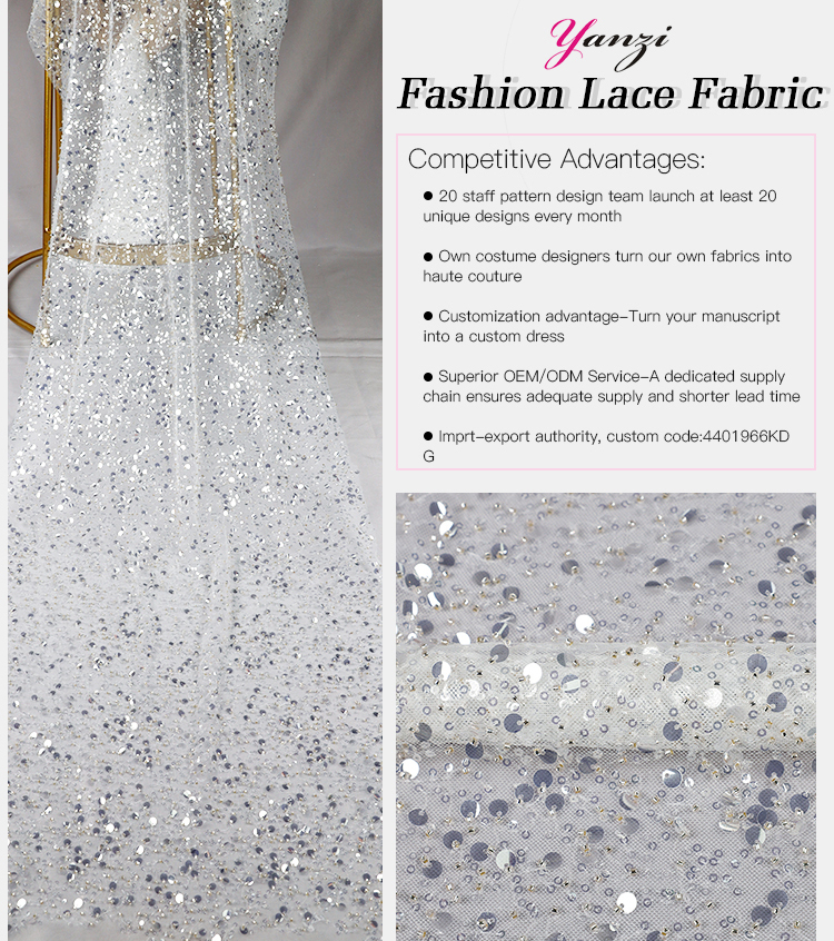 Crystal Sequined Fabric