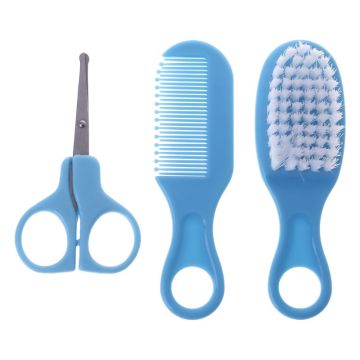 1Set Baby Grooming Brush Comb Scissors Nail Cutter Newborn Nursing Care Kids Children Supplies Portable Soft Bristle Accessories