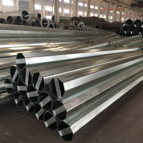 China 11KV/22KV/33KV Hot dip Galvanised power conical pole Supplier