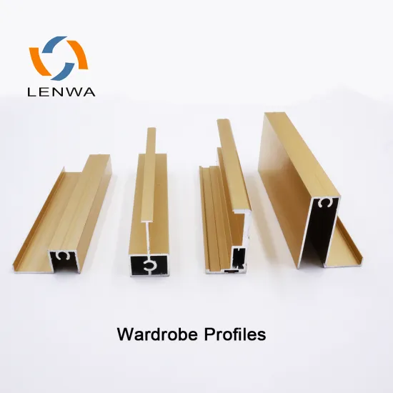LENWA Extrusion Factory Aluminum Wardrobe Sliding Door System Profile