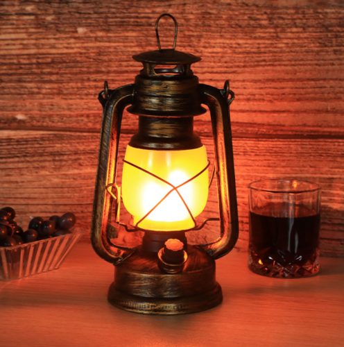 LED Vintage Flame Lantern